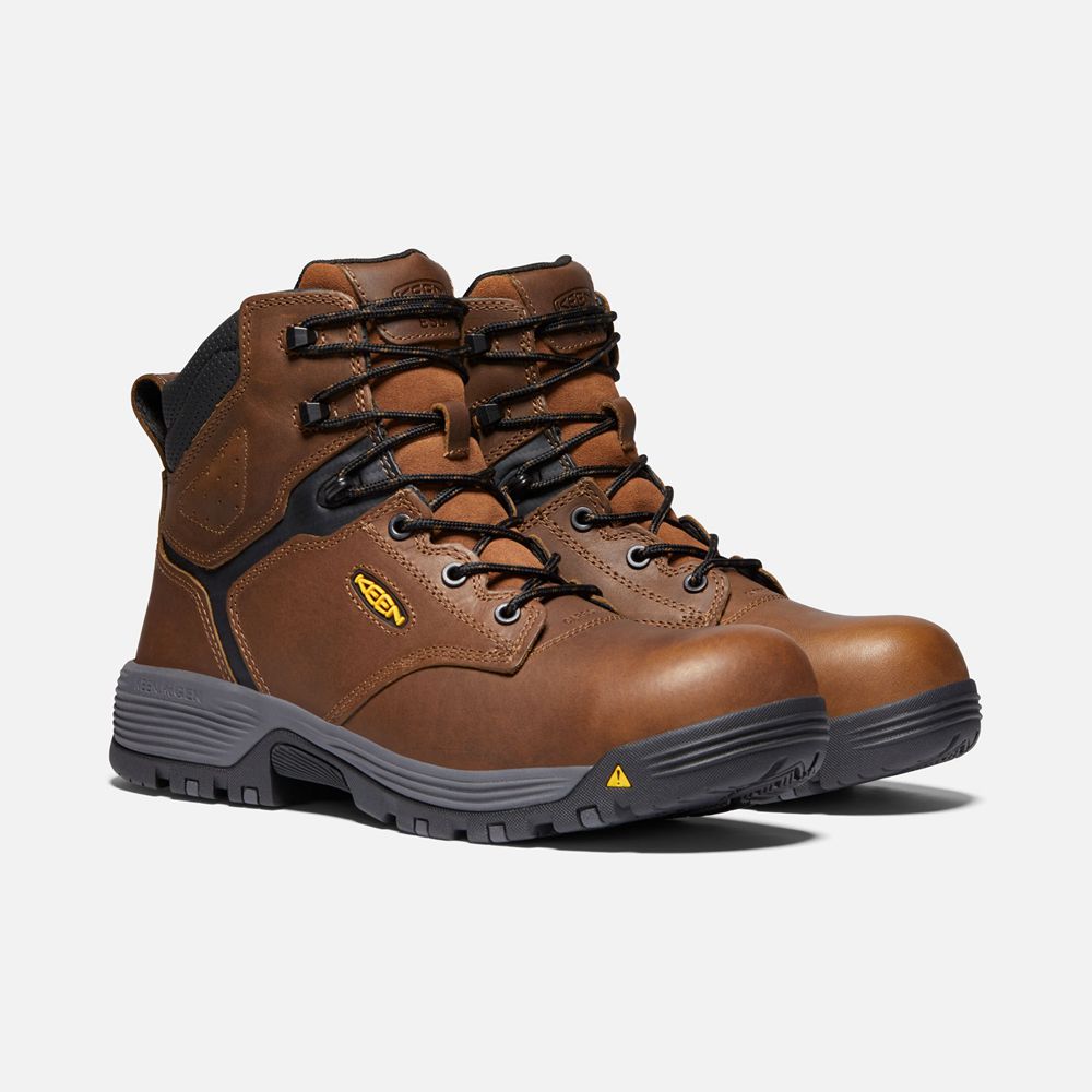 Keen Laarzen Heren Bruin - Chicago 6\" Esd (Carbon-Fiber Toe) - 79148-CGSV